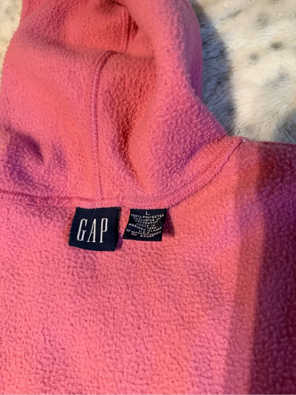 GAP Hot Pink Hooded Pullover with White Logo